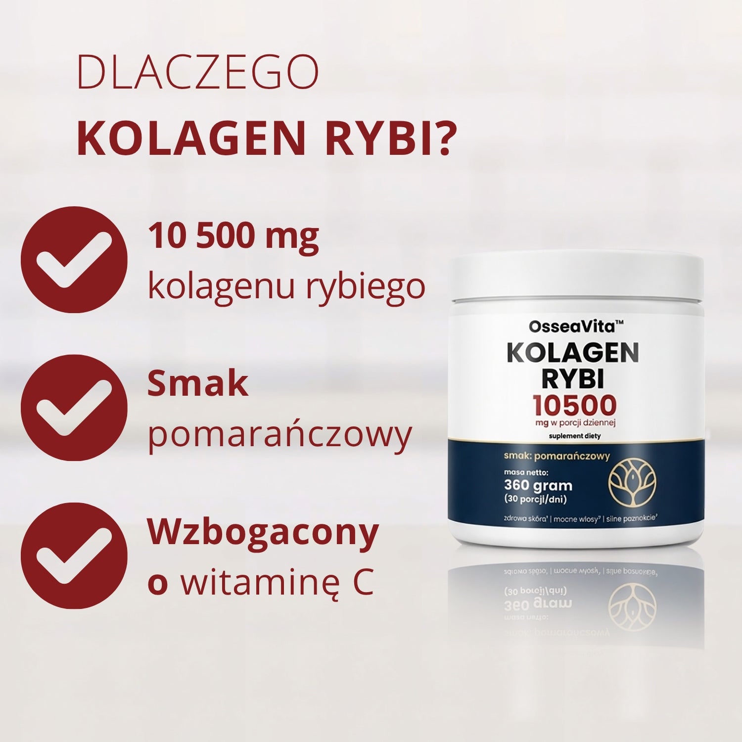 Collagen Fish Premium 10500 mg Taste Orange Skin Hair Nails Joints Packaging status original