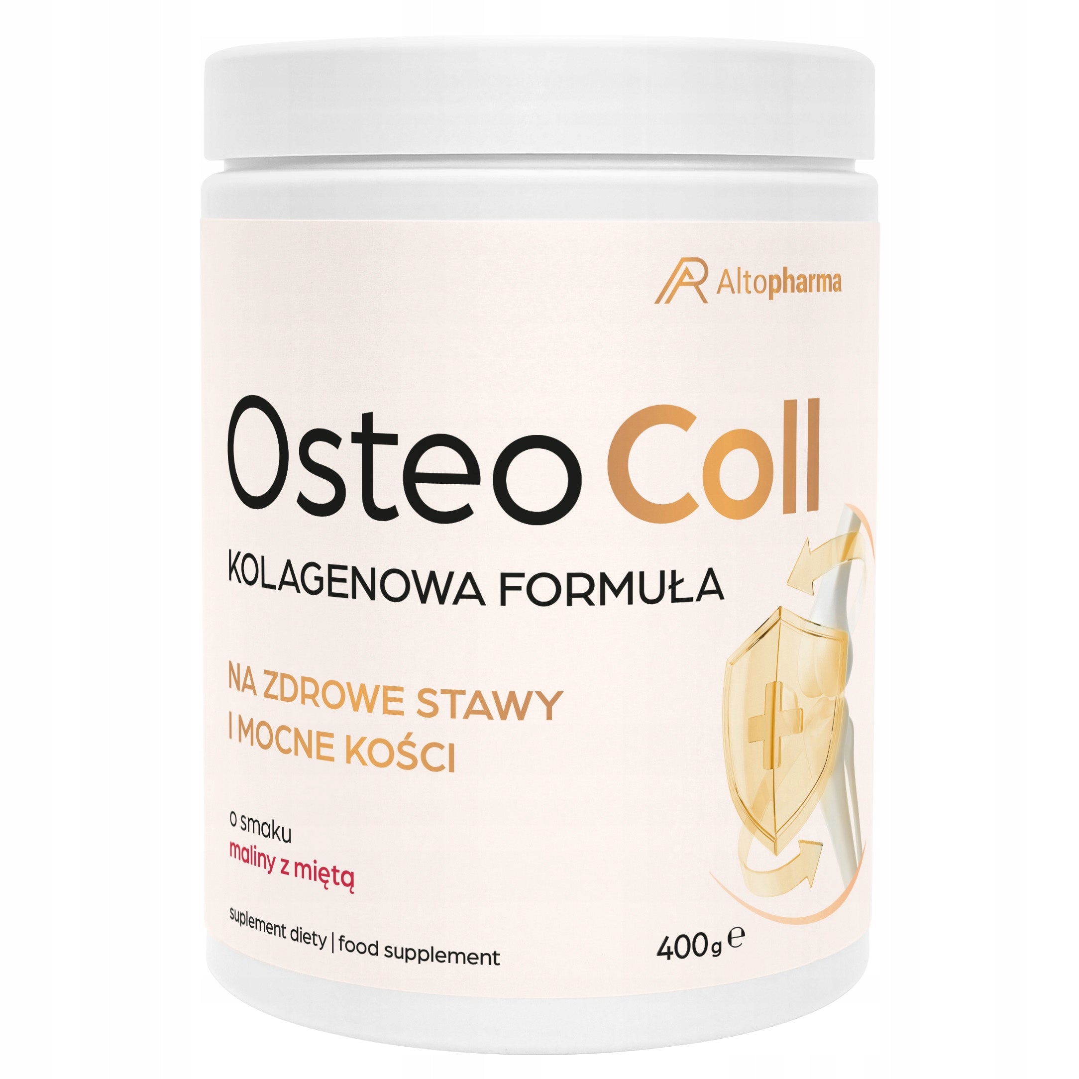 Collagen For Joints OSTEO COLL 10000 mg For Drinking Wit C Bones Raspberry Mint 400g