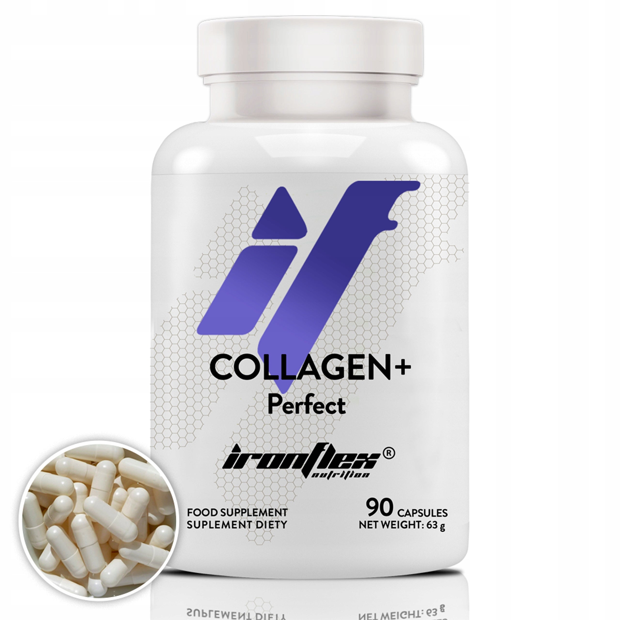 Collagen IronFlex 90 capsules COLLAGEN Beef Hyaluronic Acid + Vitamin C
