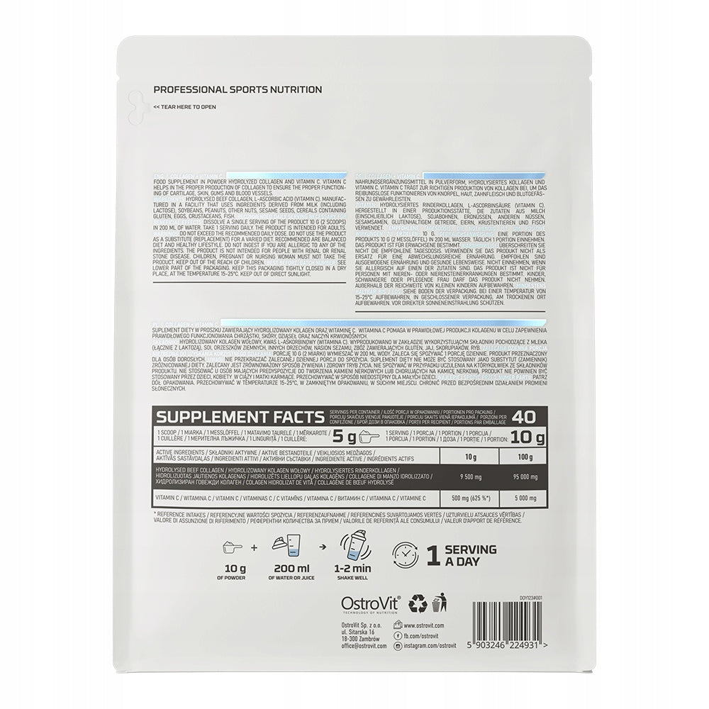 Collagen OstroVit 400 g natural Form powder