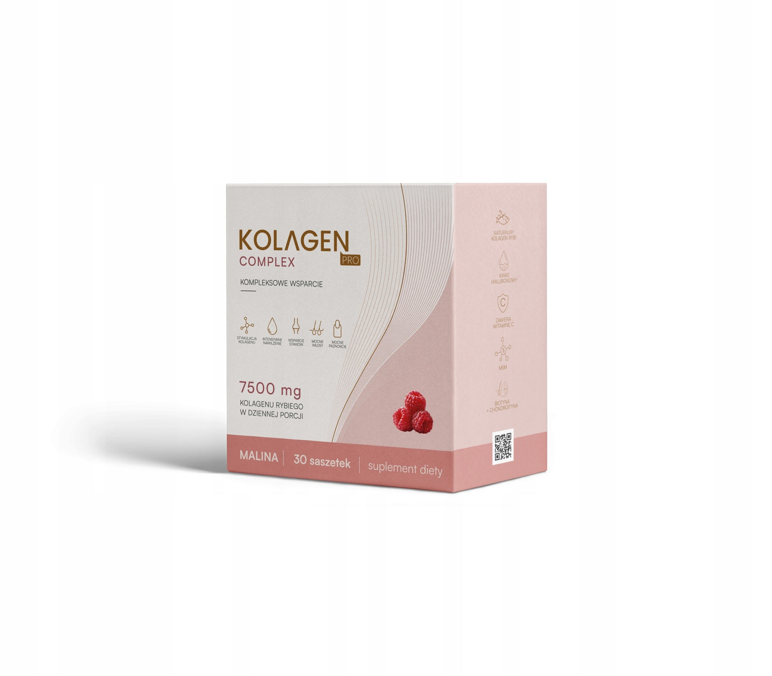 Collagen Pro Fish Joints Hair Nails 30 Raspberry Sachets 7500mg Nature Brand Nutricion House