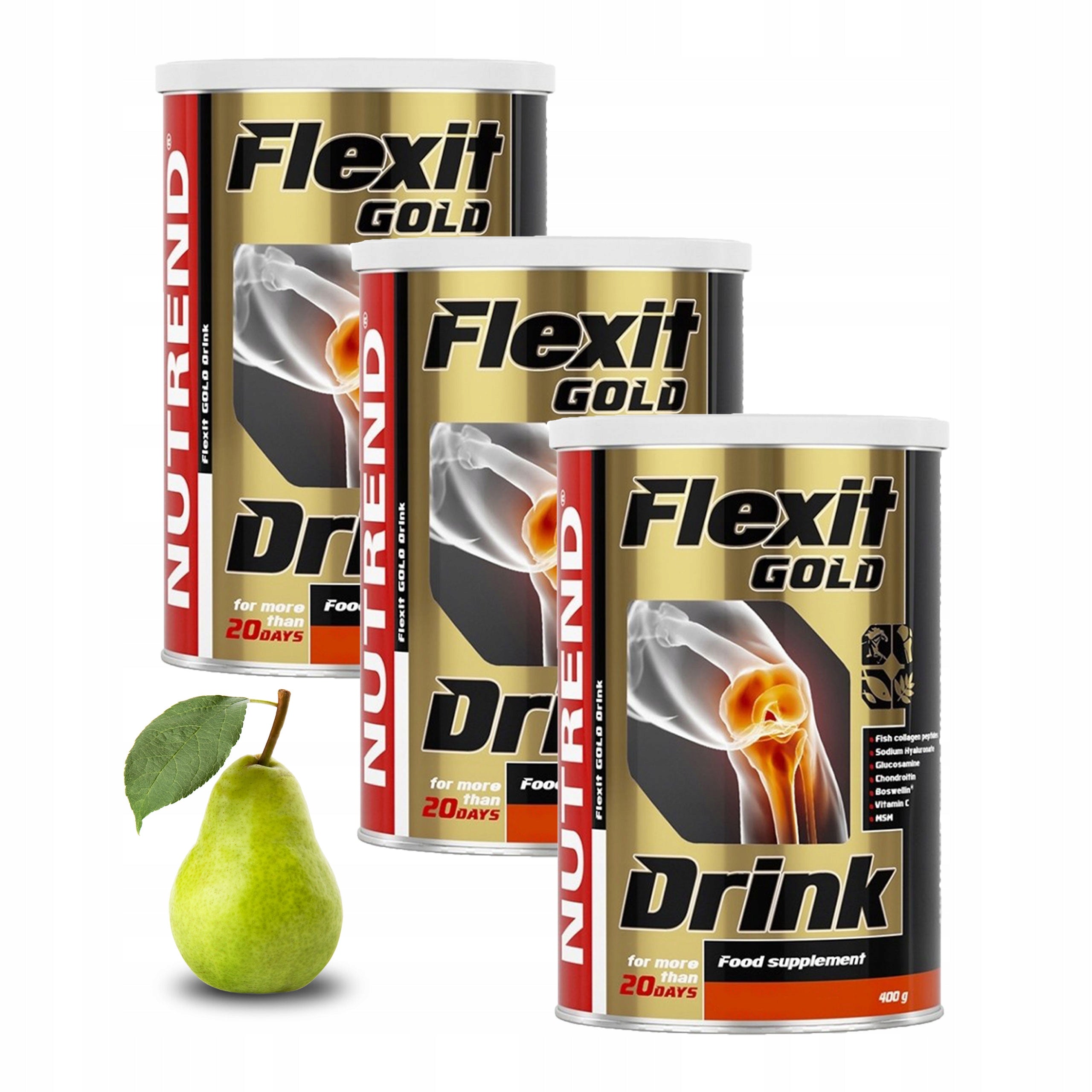 Collagen for joints NUTREND Flexit Gold Drink 400g MSM Pear 20 Servings