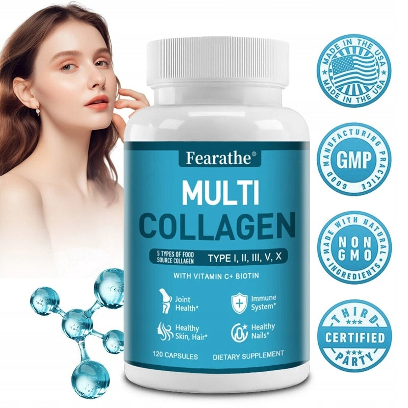 Collagen multipeptides 2000 mg, hydrolyzed protein peptides (type I, II, Packaging status original