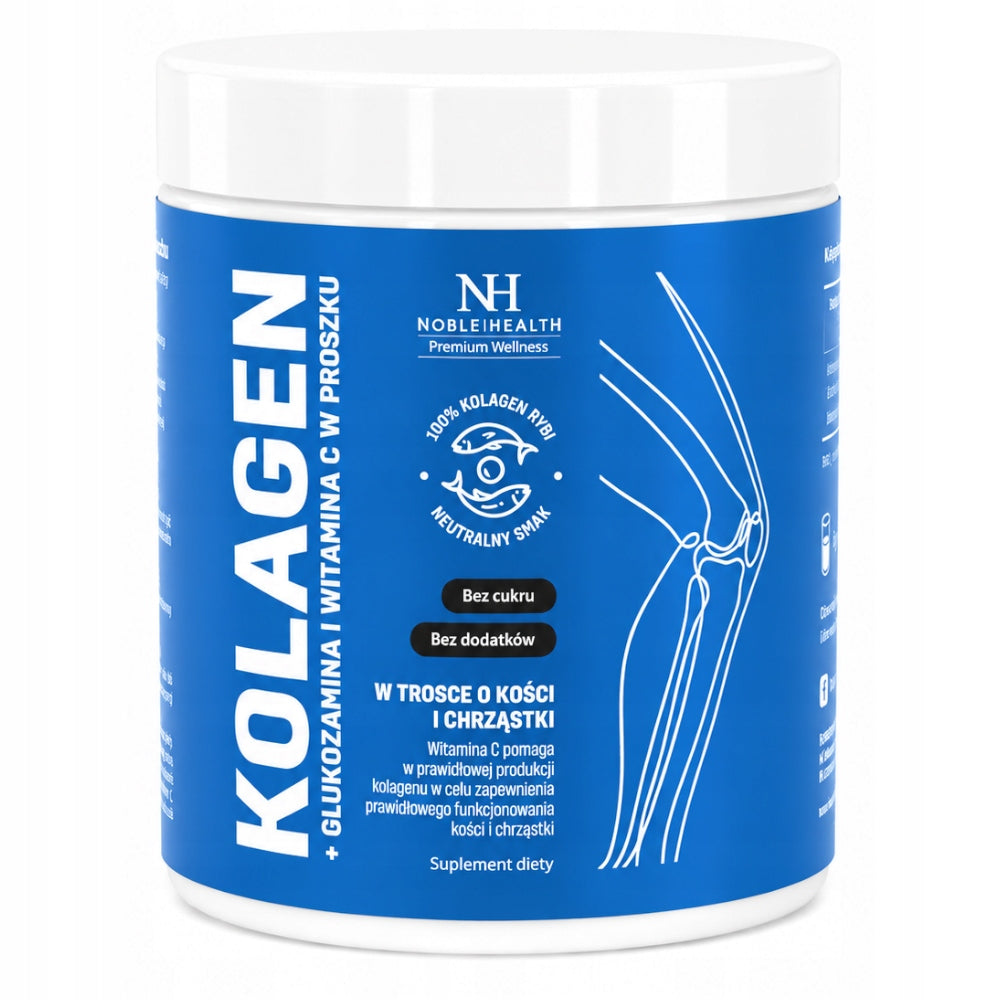 Collagen powder + vitamin C + glucosamine noble health for healthy joints