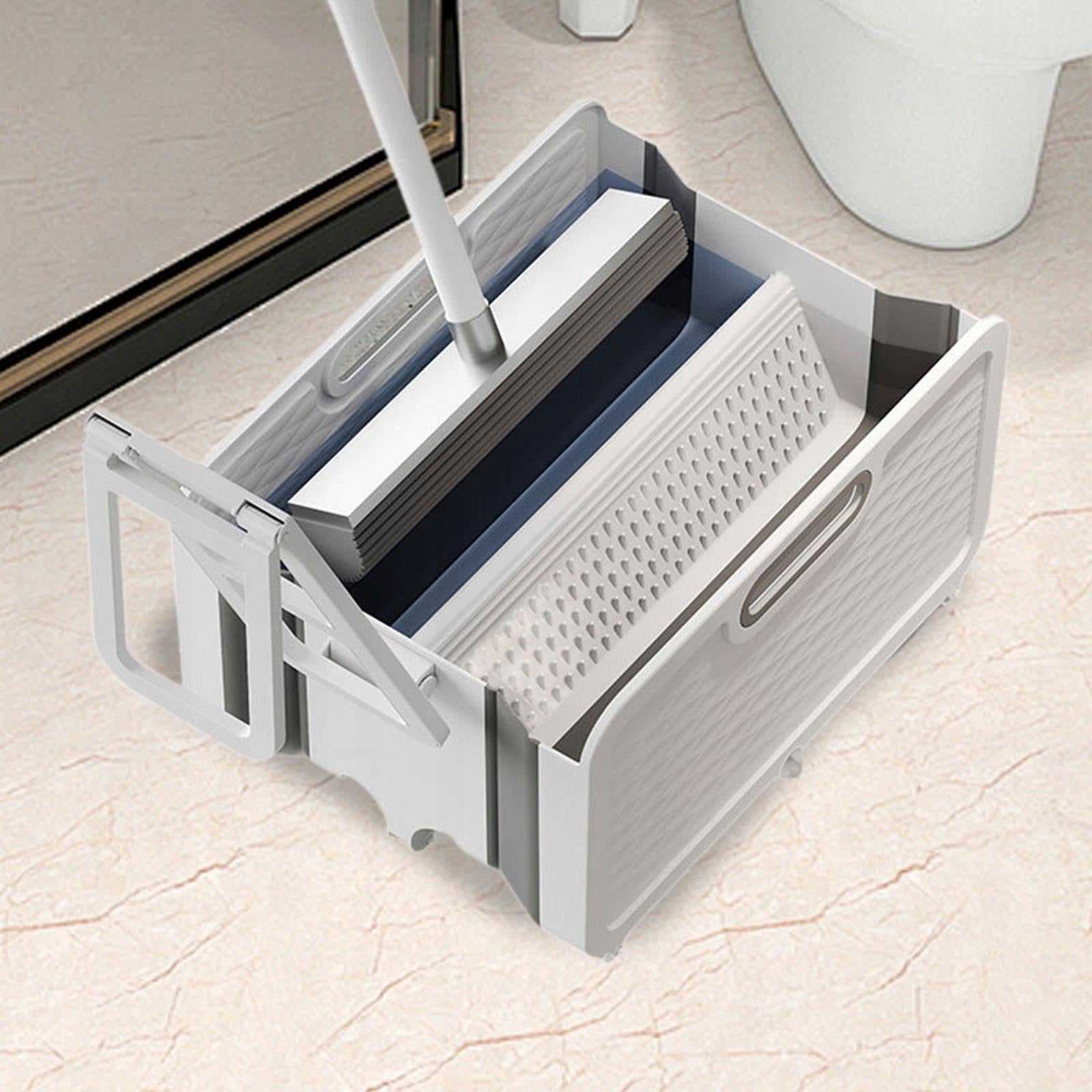 Collapsible Bucket with Wheels Lightweight Collapsible Mop Double barrel