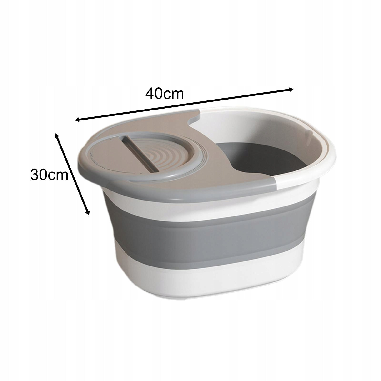 Collapsible Foot Soaking Tub Pedicure Foot Soak Space Saving gray Medical device no