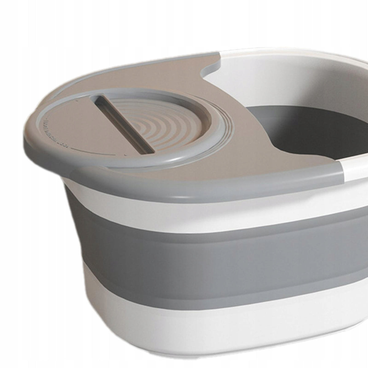 Collapsible Foot Soaking Tub Pedicure Foot Soak Space Saving gray Medical device type accessories for a medical device or a product without an intended medical purpose