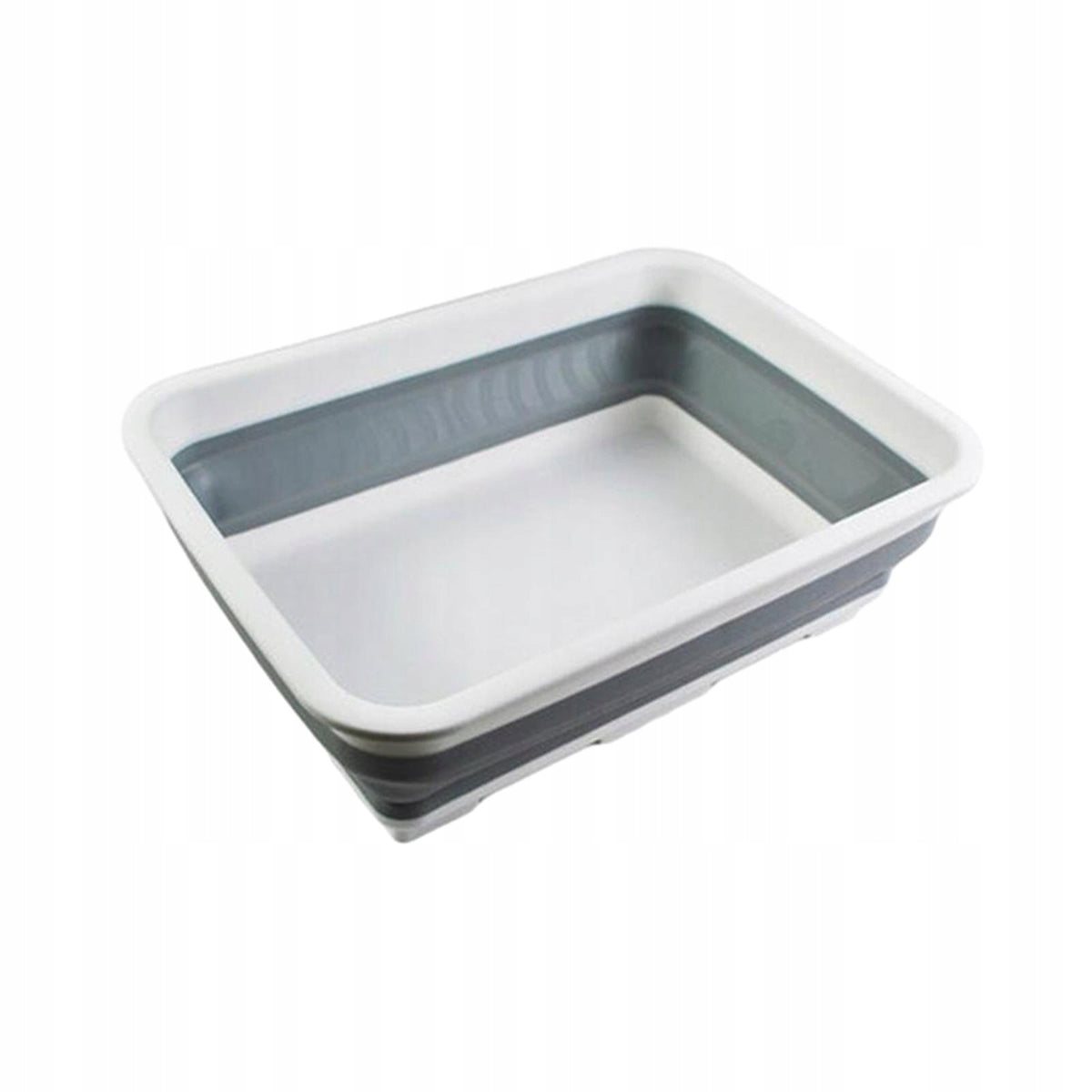 Collapsible Kitty Litter Box Easy Clean Waterproof Cat Bedpan Sturdy Gray Packaging status original