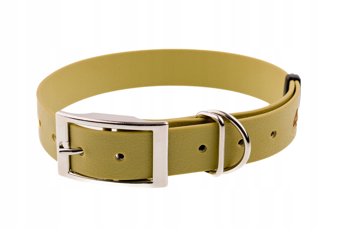 Collar 25mm waterproof biothane 38-52 cm khaki
