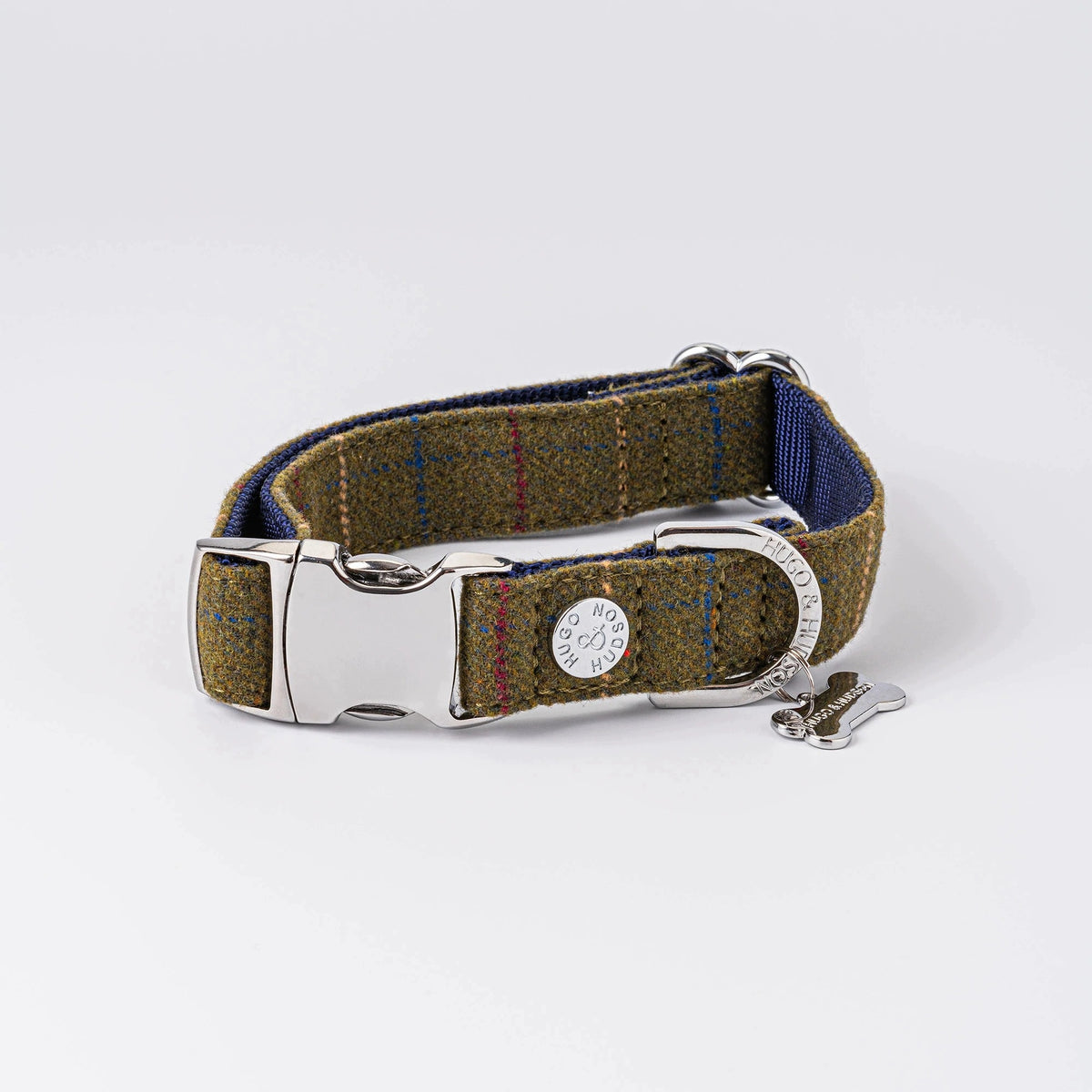 Collar Tweed size XS. grating dark green, Hugo & Hudson Packaging status original