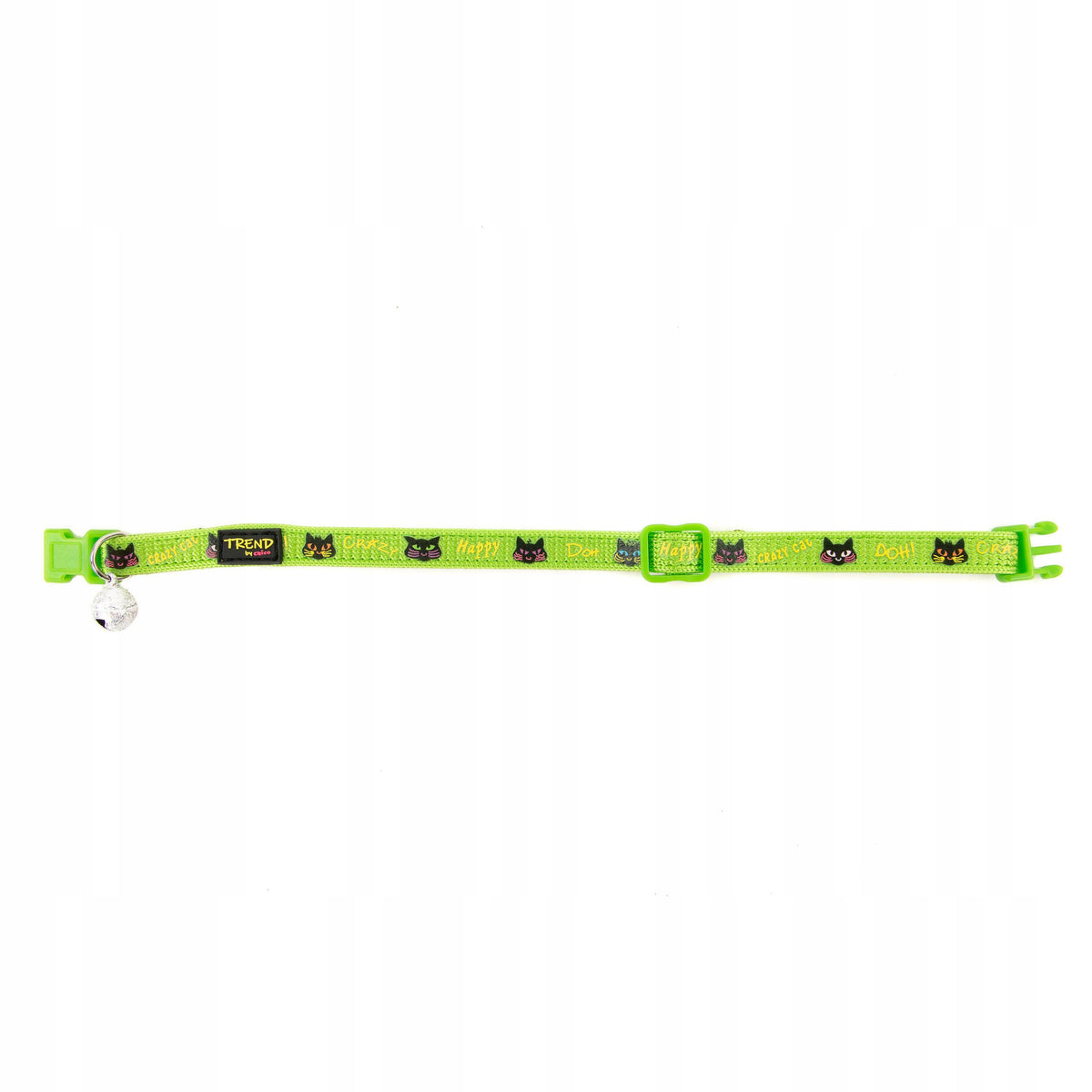 Collar with bell HAPPY CAT TREND 34cm Green Color green