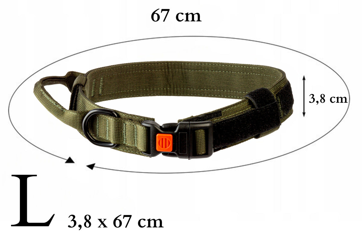 Collar with handle TACTICAL PROTECTION for large dog L 46-56 cm Packaging status original