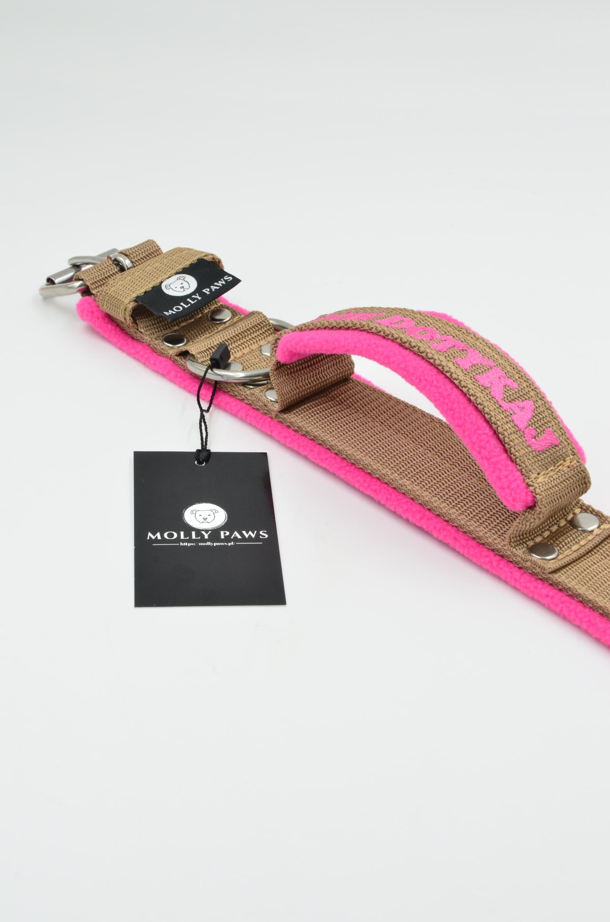 Collar with handle for medium or large dog Roz.38cm-46cm