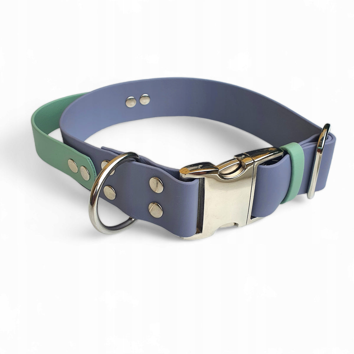 Collar with handle with ALU-MAX L buckle (44 - 54 cm) original BIOTHANE 38 mm