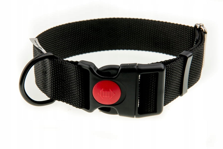 Collar with tape 40 mm black 39-61 cm
