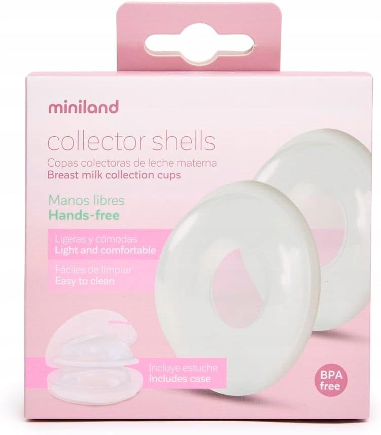 Collectors Milk Lactation Shells Miniland 2 Pcs 2in1 Case Medical device no