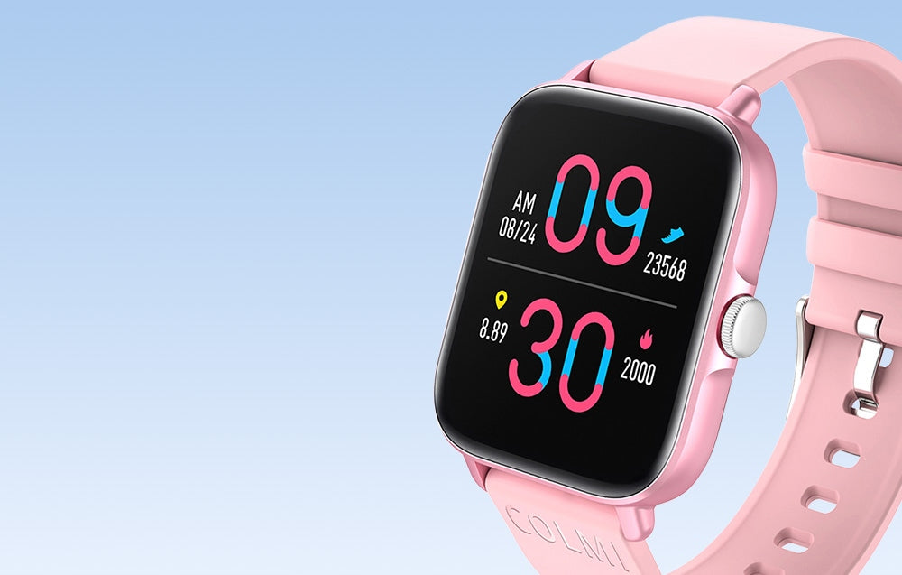 Colmi P28 Plus Smart Sports Watch Bluetooth IP67 Pink Packaging status original