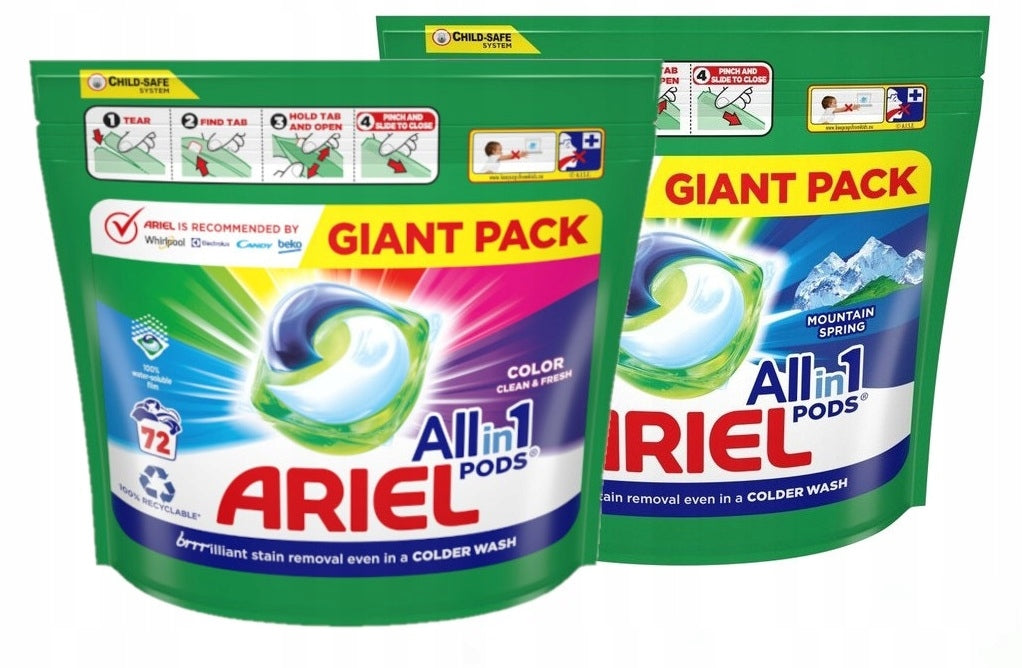 Color Washing Capsules Ariel 2x72pcs Effective Color Protection Fragrance
