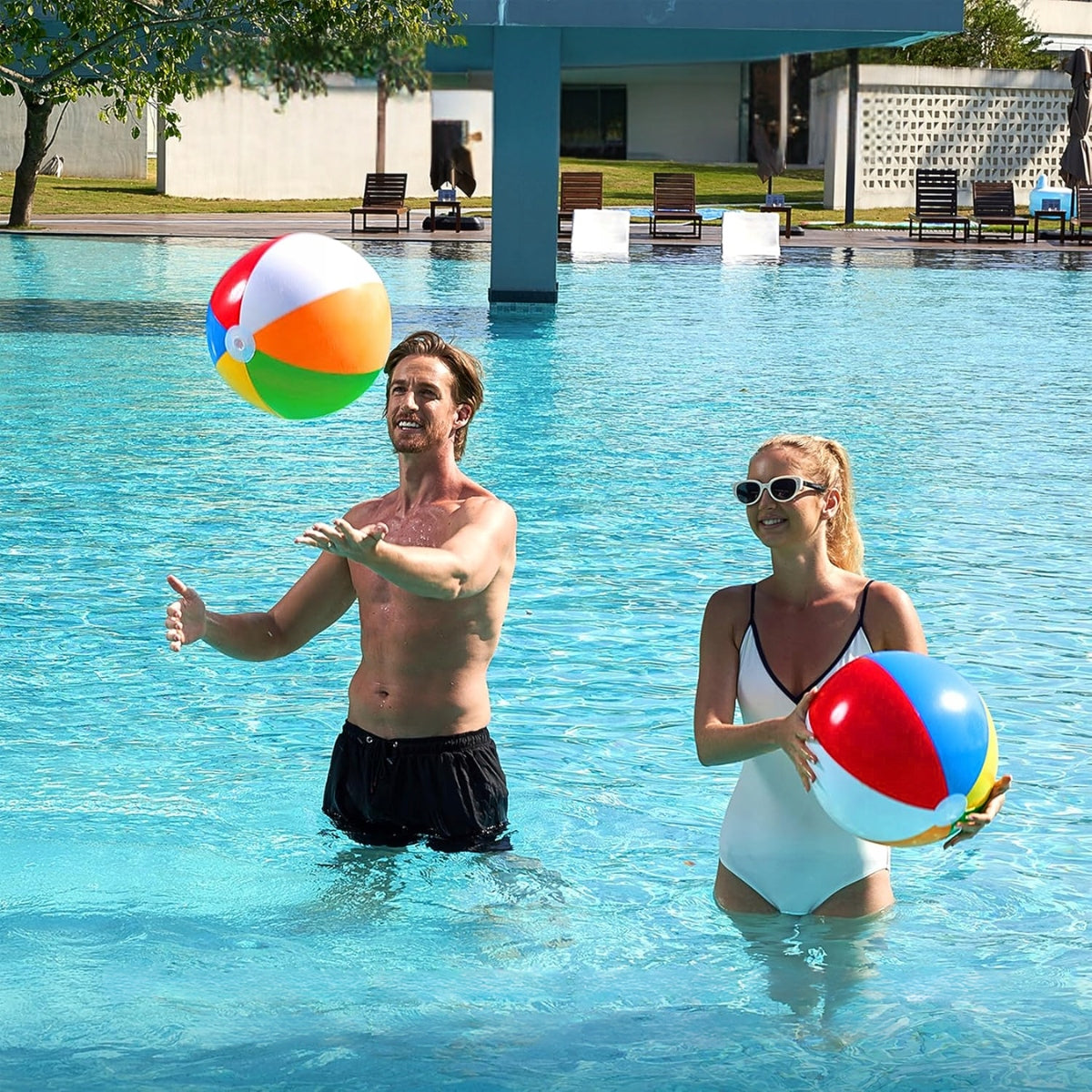 Colorful Beach Water InFLATABLE BALL For Pool For Garden 35 cm Number of pieces in the set 1 pcs