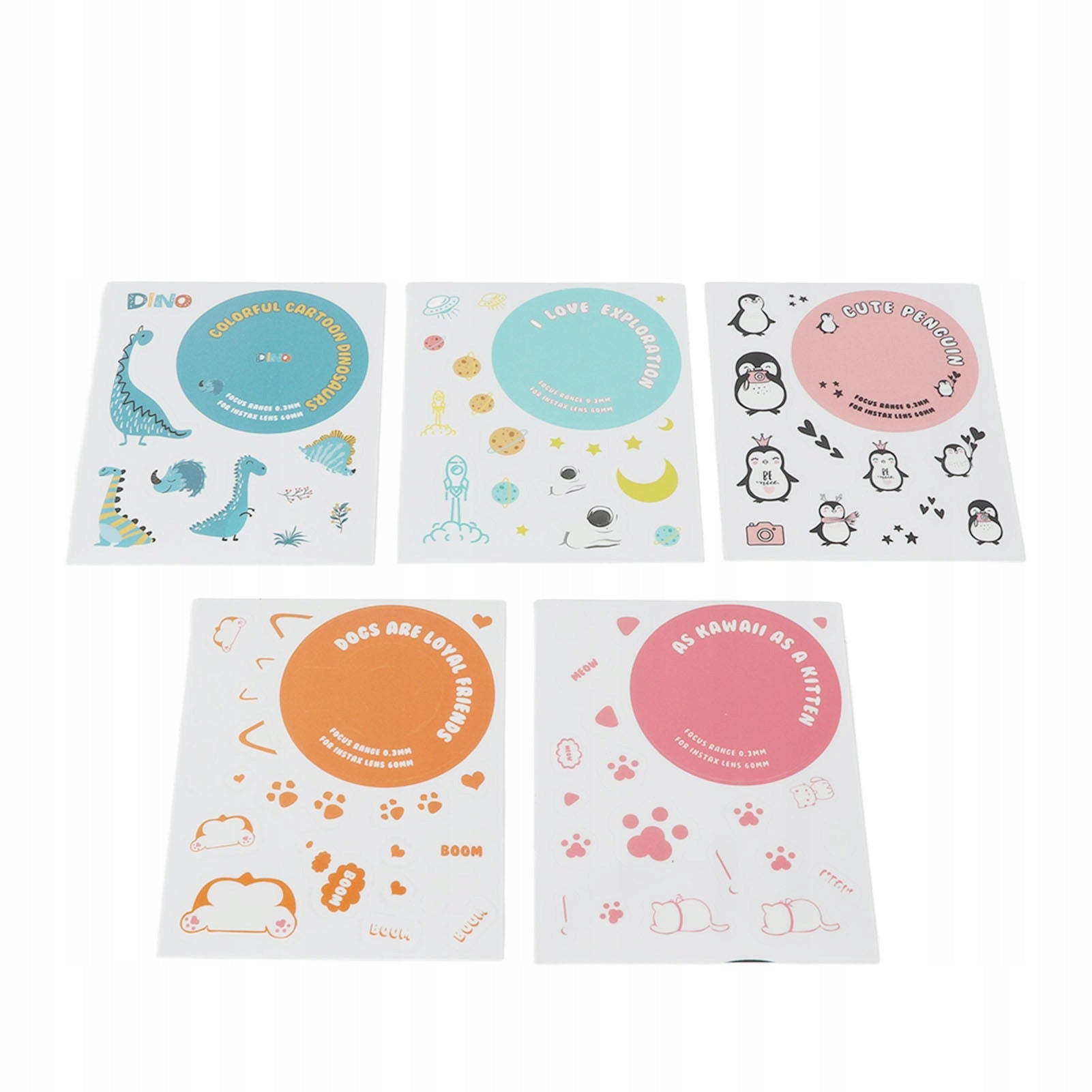 Colorful Stickers, Camera Stickers Cute Cartoon for Camera Bags