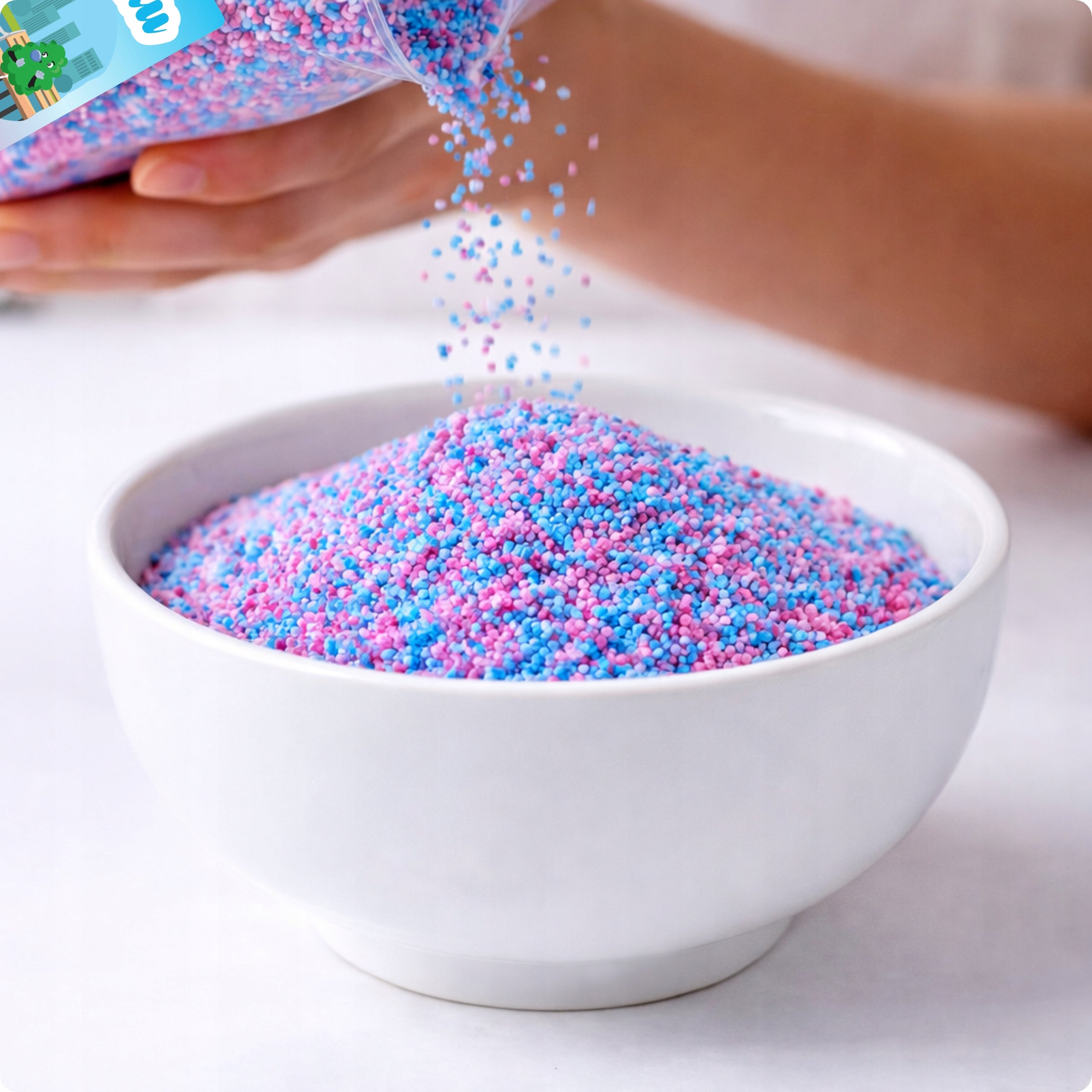 Colorful Sugar For Cotton Candy Flavored Balloon Rubber Blue-Pink 1KG Dominant color multicolor