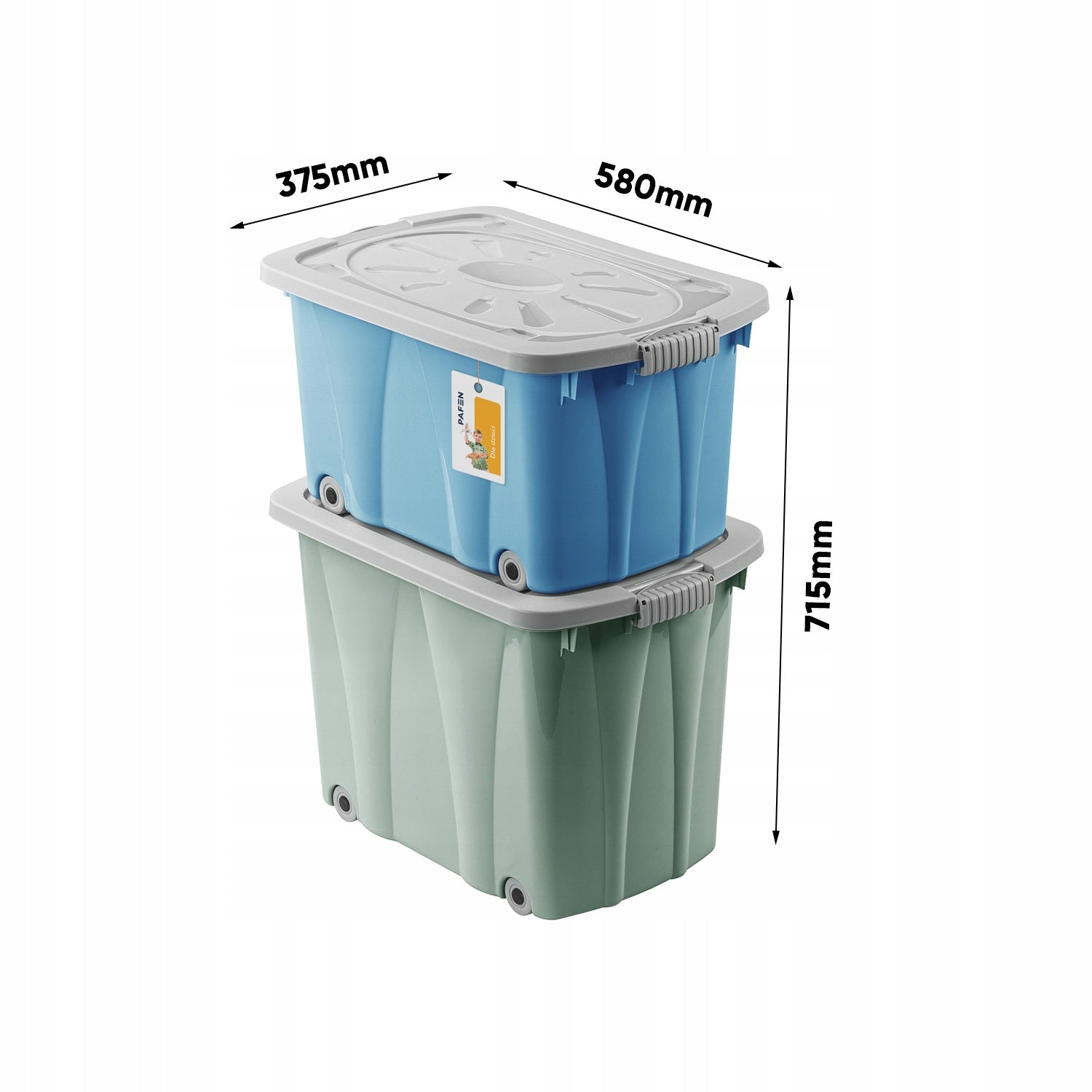 Colorful Toy Container Set with Covers QUALITY EAN (GTIN) 5905602690503