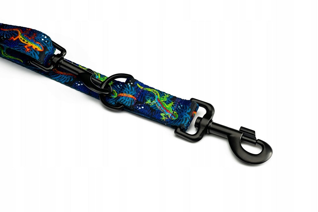 Colorful adjustable leash for dog 4 Funky Wild Gecko 1,6 cm / 300 cm – S/M Manufacturer code 660129