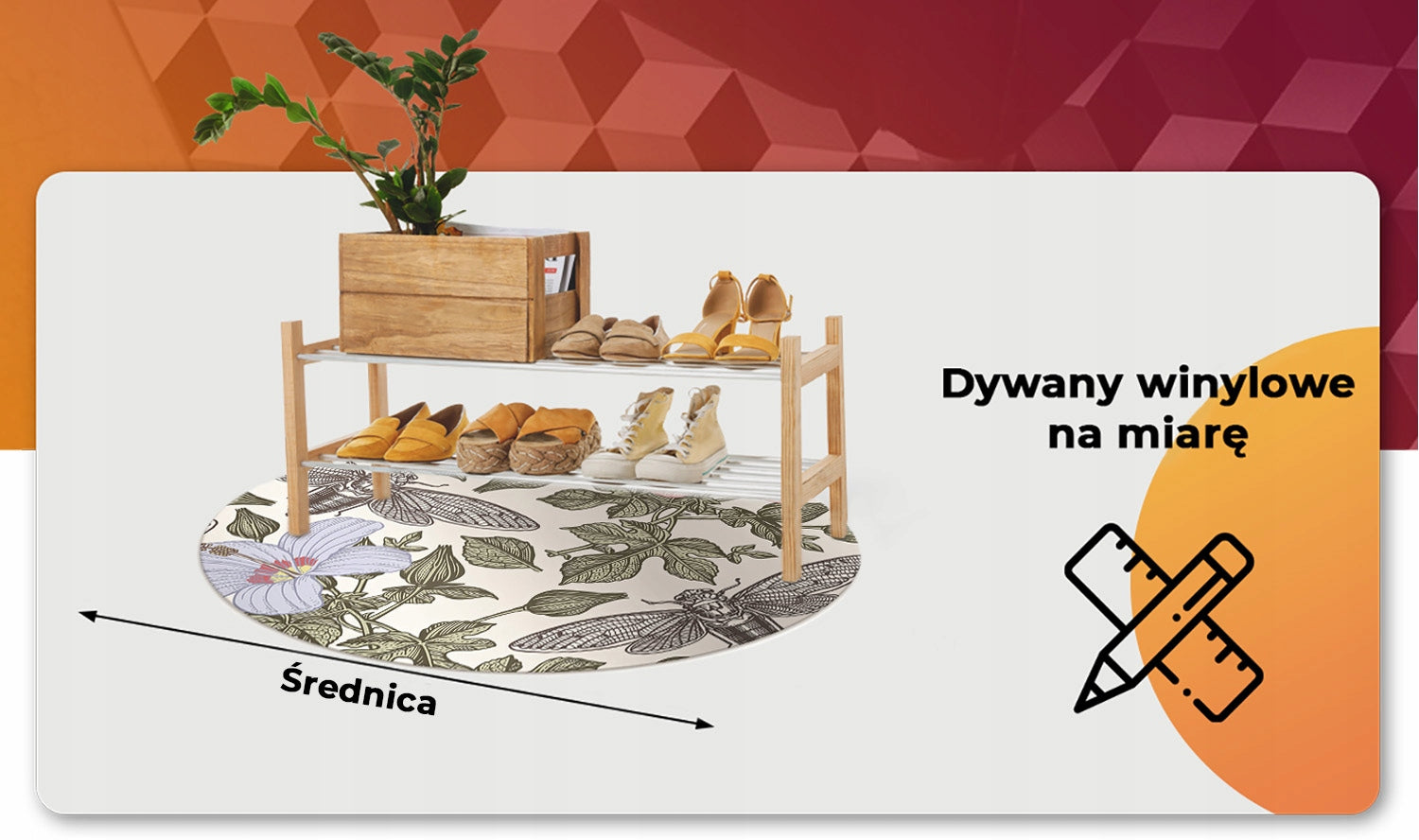 Colorful floor mat fi100 Butterflies among flowers Manufacturer code 010250310040000012686