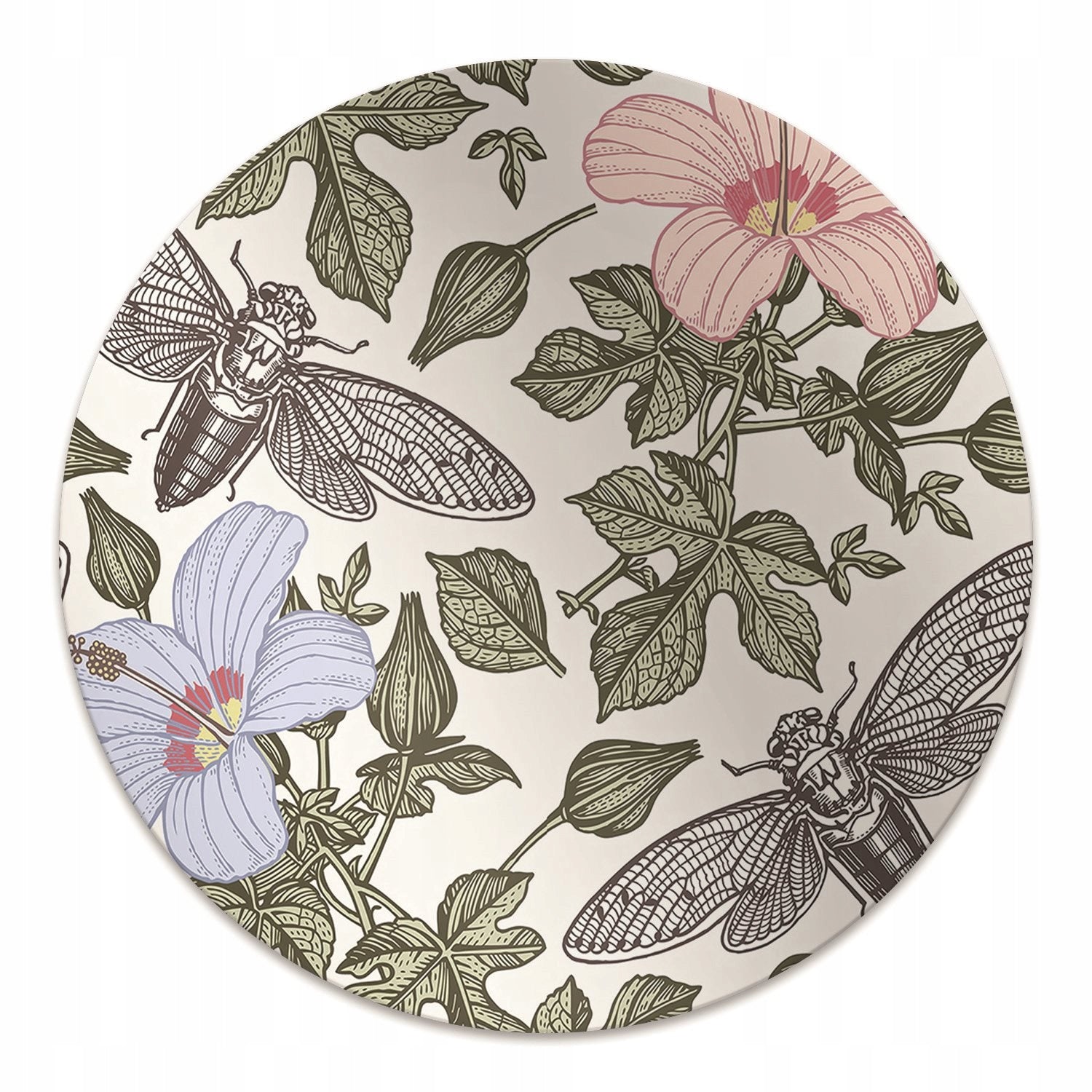 Colorful floor mat fi100 Butterflies among flowers