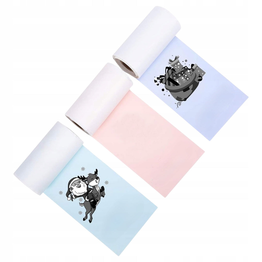 Colorful thermal self-adhesive paper for mini printer Phomemo 3 pcs