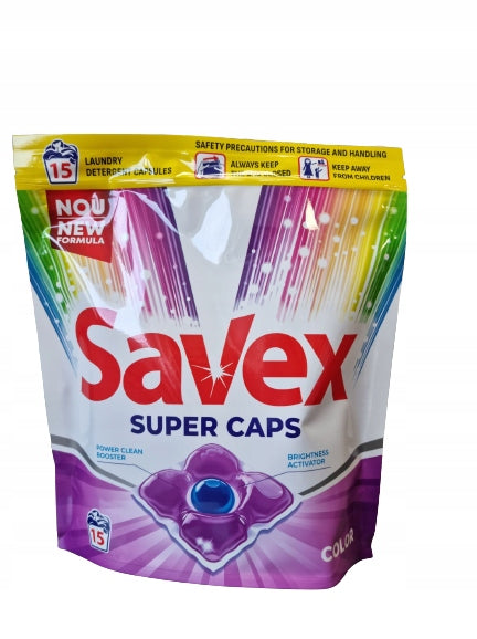 Colour Washing Capsules 15 Pack Effective Color Savex Super Caps Packaging status original