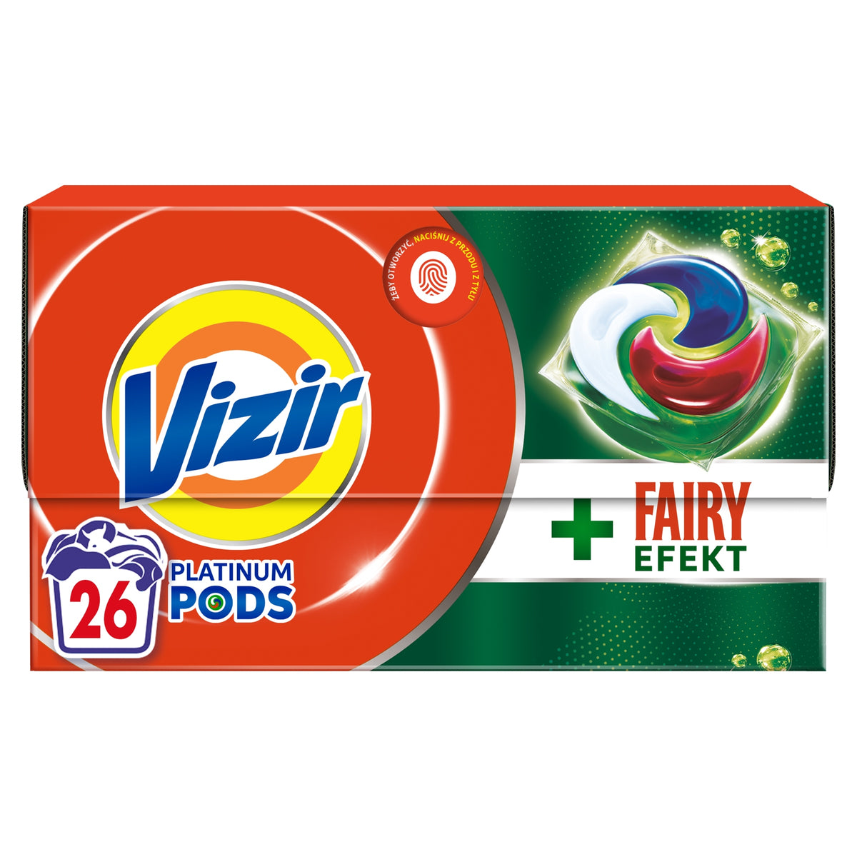 Colour Washing Capsules Vizir Caps Platinium PODS +Fairy Effect 26 pcs.
