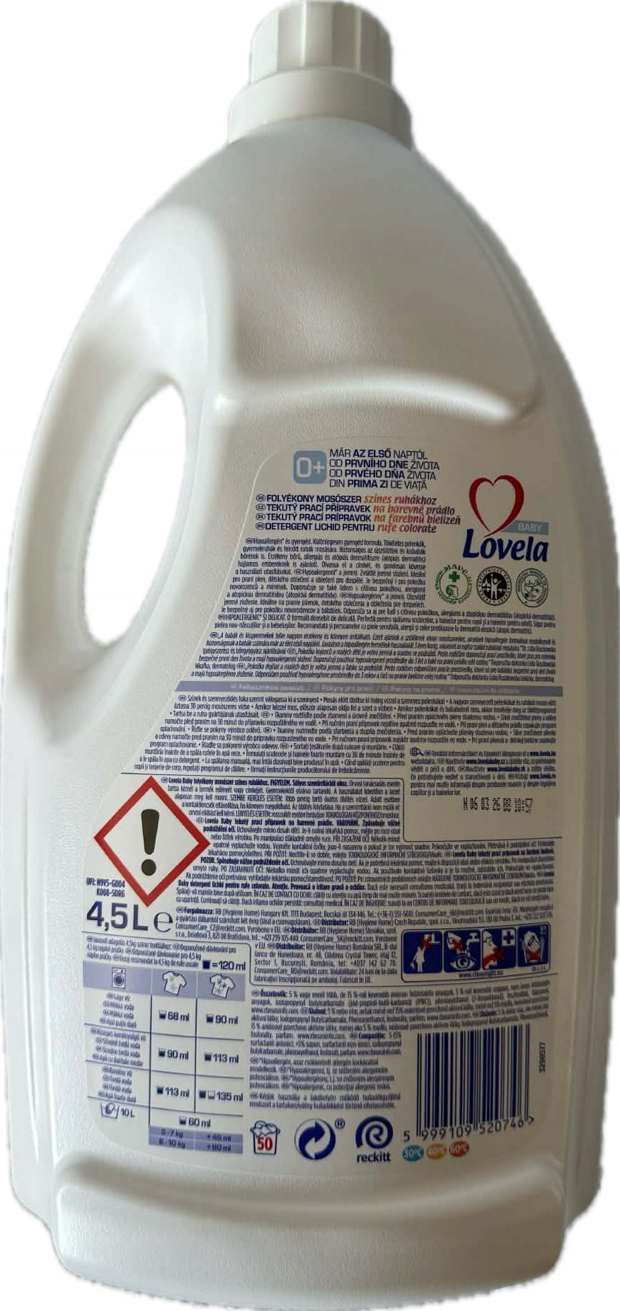 Colour washing liquid Lovela 4,5 l Manufacturer code 0001