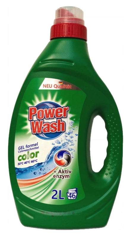 Colour washing liquid Power Wash 2 L super quality and performance 46 washes