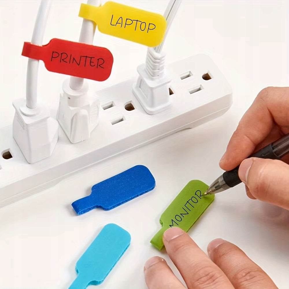 Coloured cable ties with label 10 pcs. + marker – nylon, assorted colours Manufacturer code 159175958