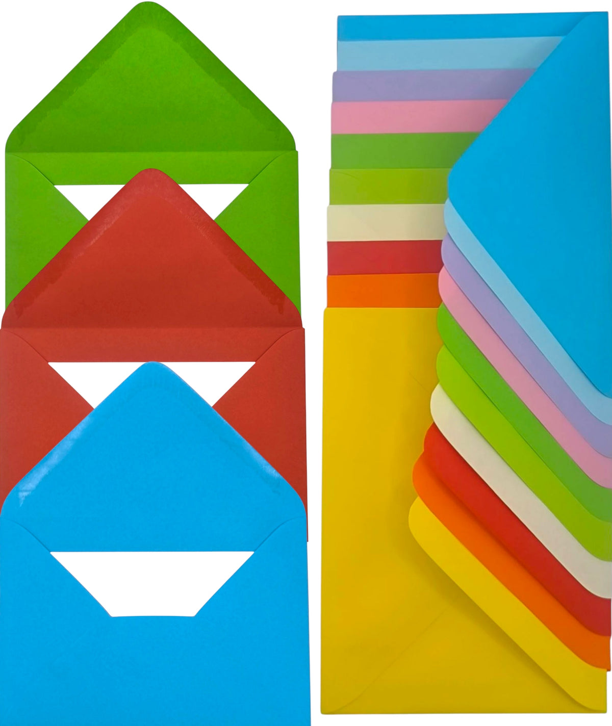 Coloured envelopes C6 - 10 colours ART KING 100 pieces set mix colour