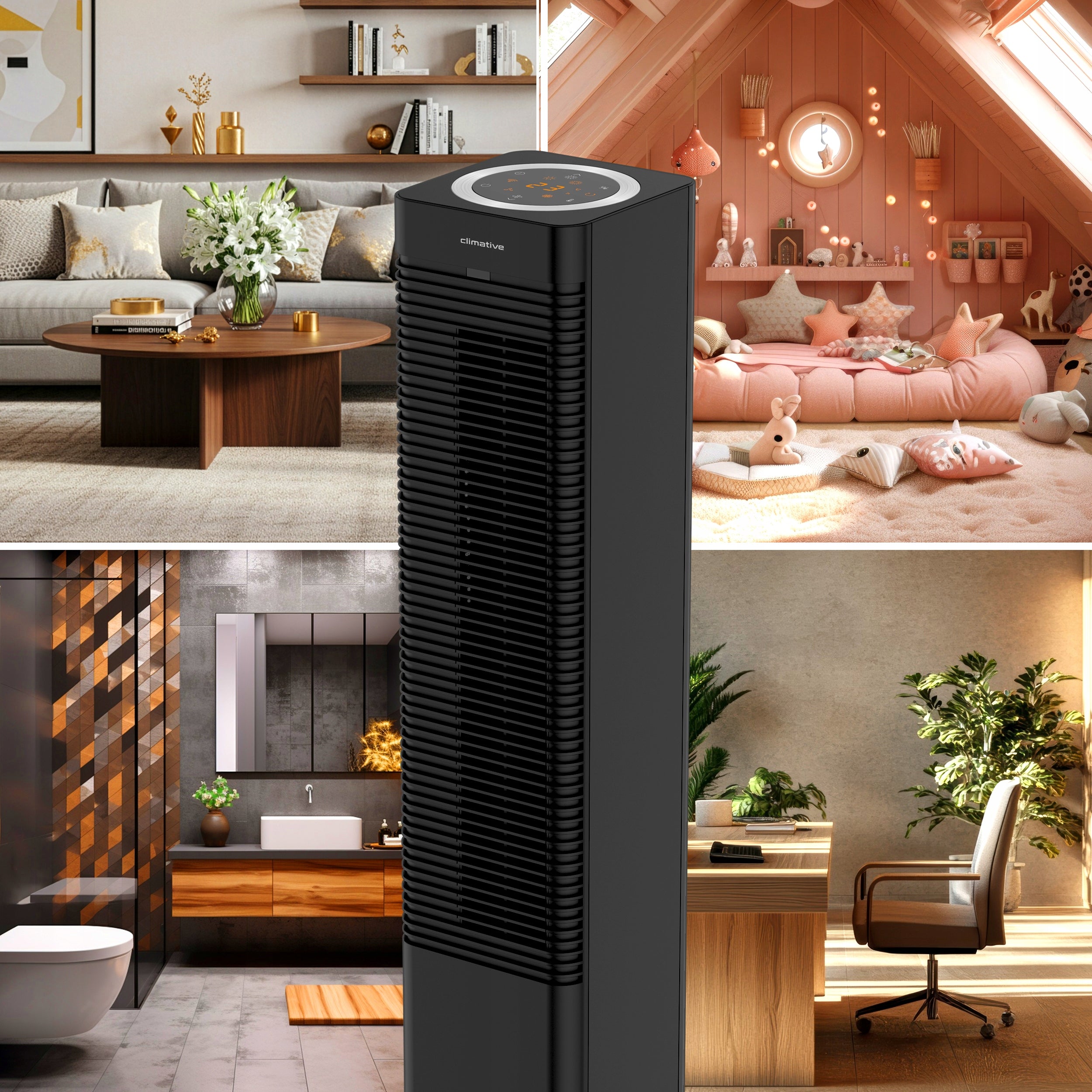 Column Fan Climative CoolHeat Standing COOLS+HEATS WiFi LED Brand Climative