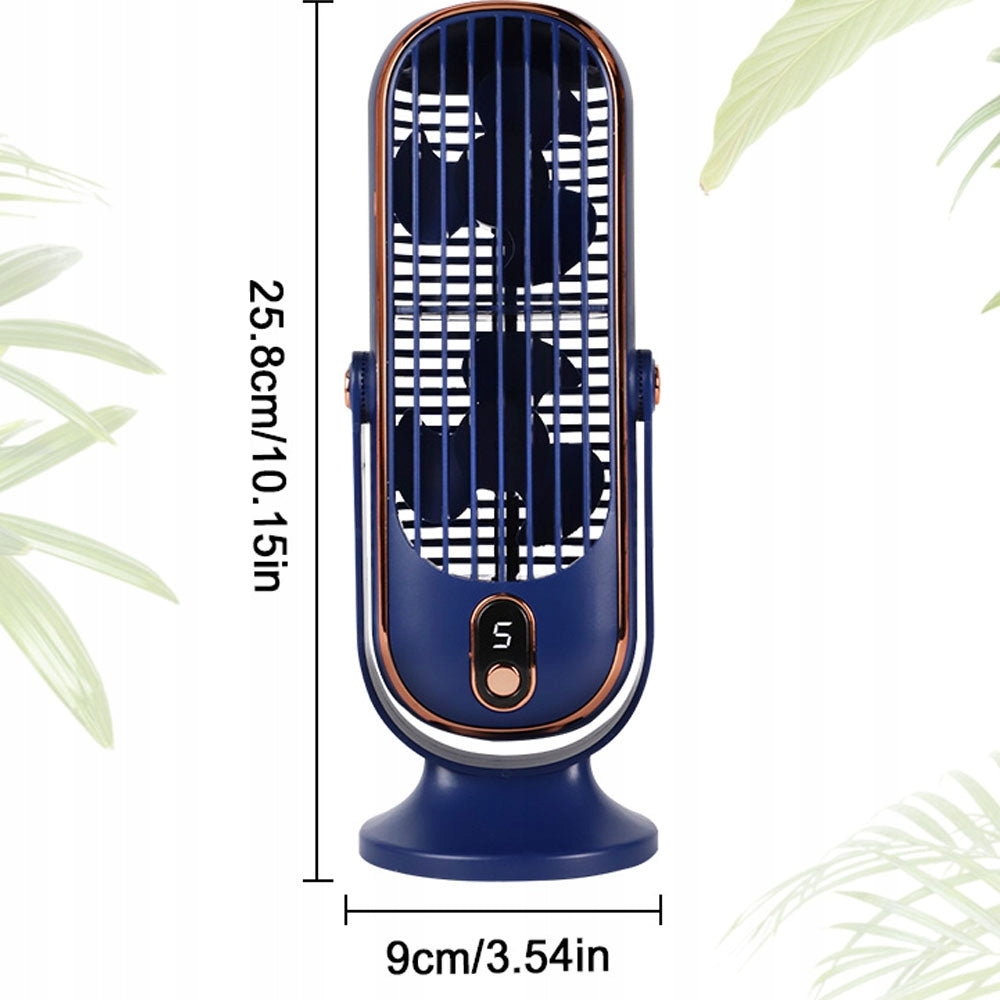 Column Fan Desk Tower Windmill Quiet 5 Speeds Blue Brand Bedee