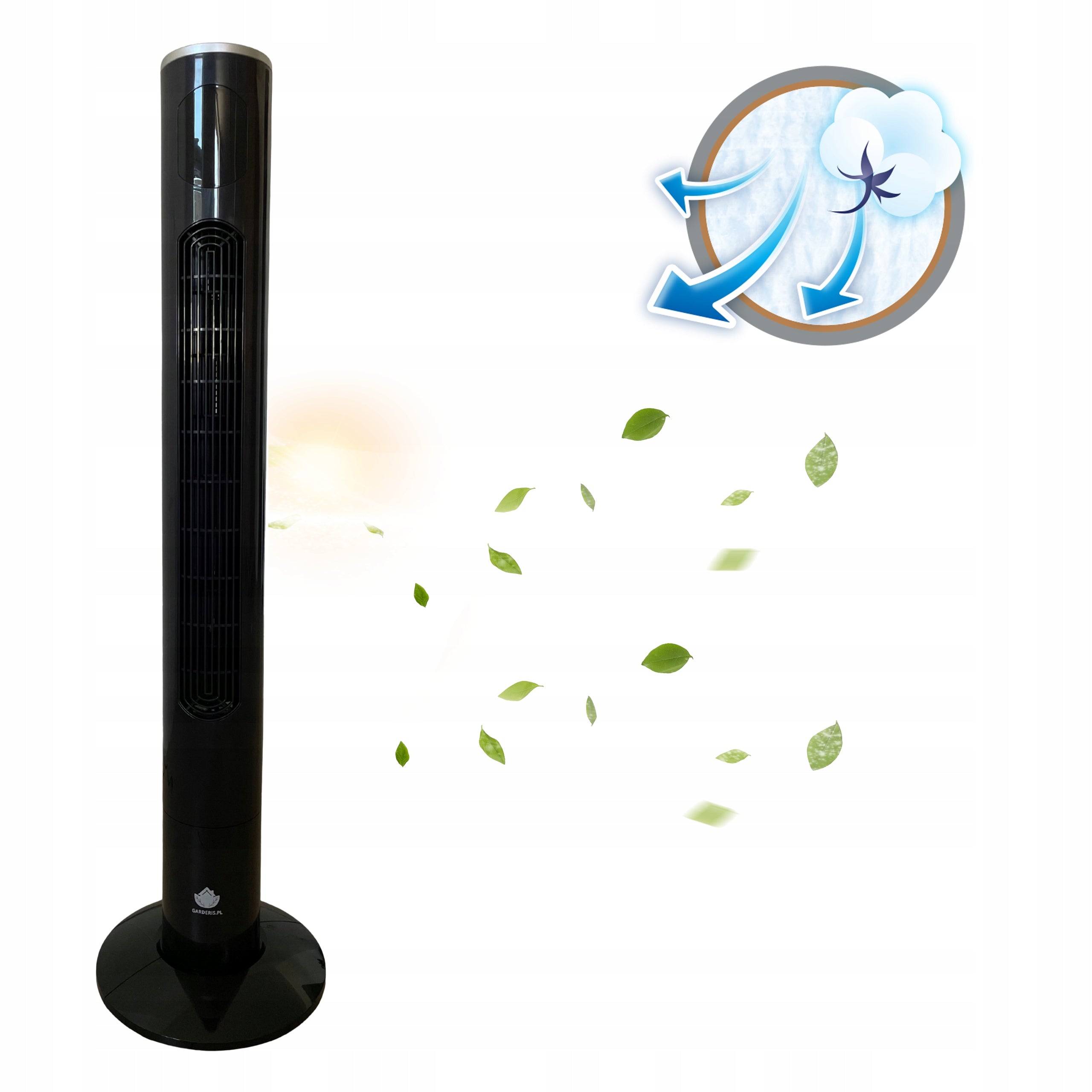 Column Fan Standing Fan Quiet Standing Remote Control Ionization 117cm XL Fan type column