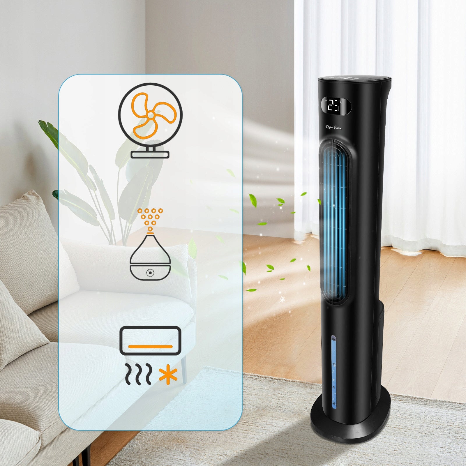 Column Fan Taylor Swoden Floor Standing Fan Black Brand Taylor Swoden