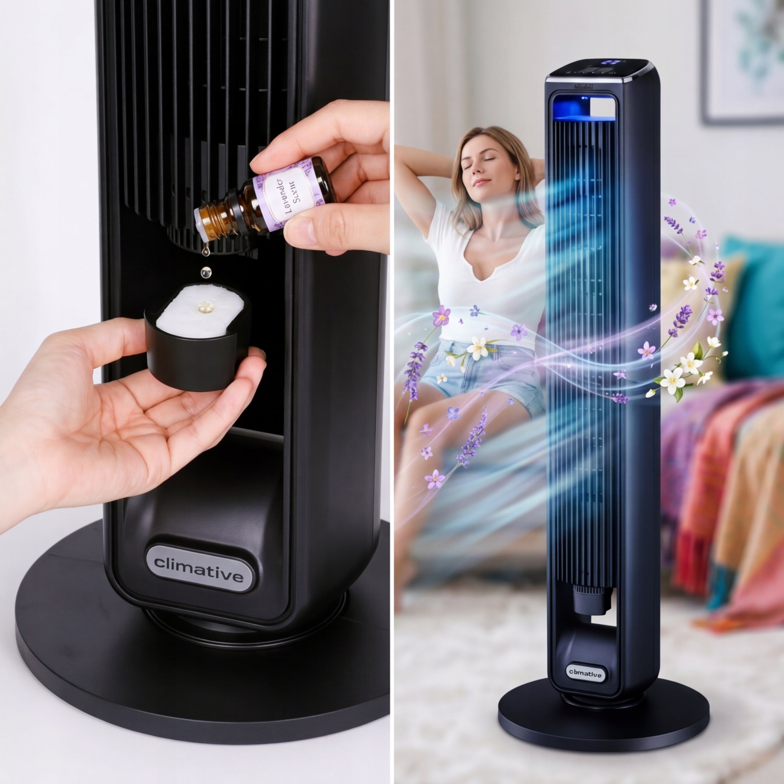 Column fan AROMA fan STANDING quiet +WiFi +IONIZATION+SCENT Manufacturer code AROMA