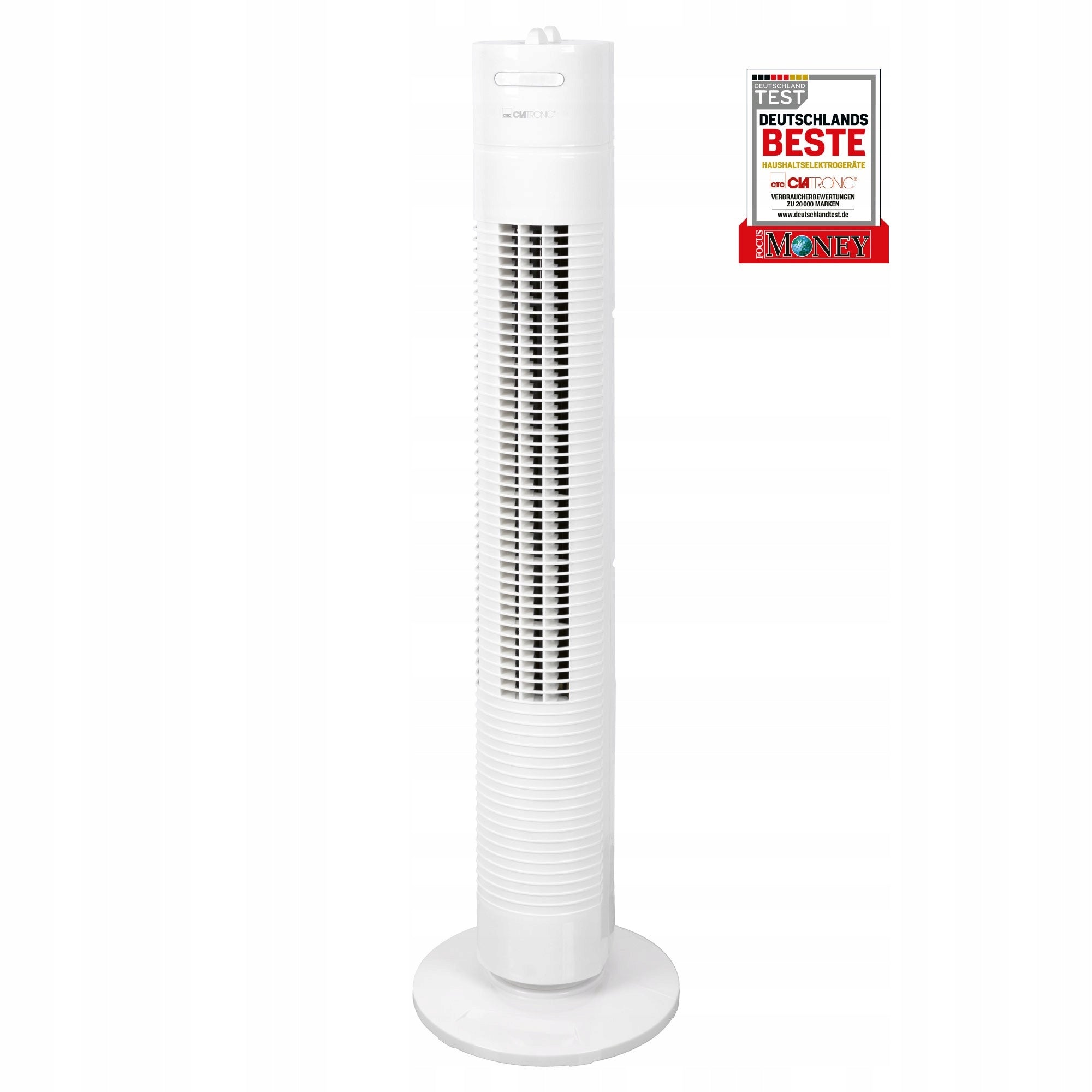 Column fan Clatronic TVL 3770 white 78 cm oscillation timer 120 min Packaging status original