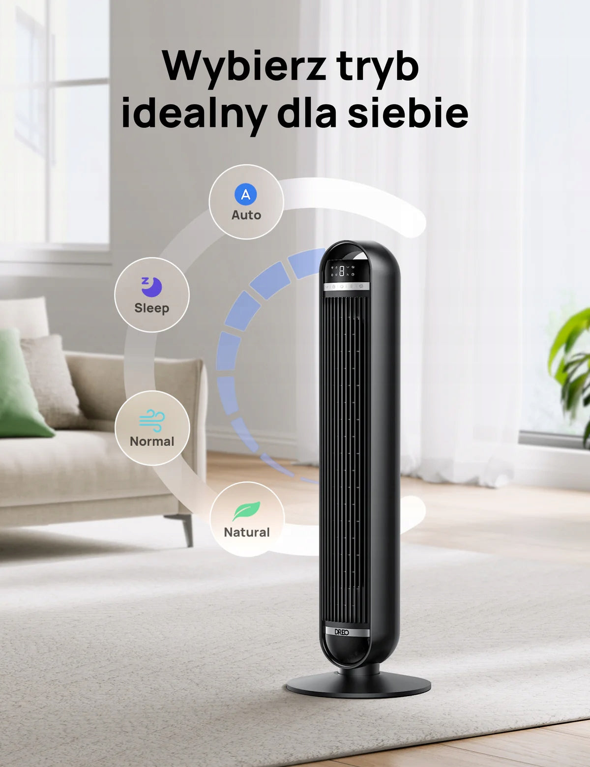 Column fan Dreo Nomad TF414 black Packaging status original