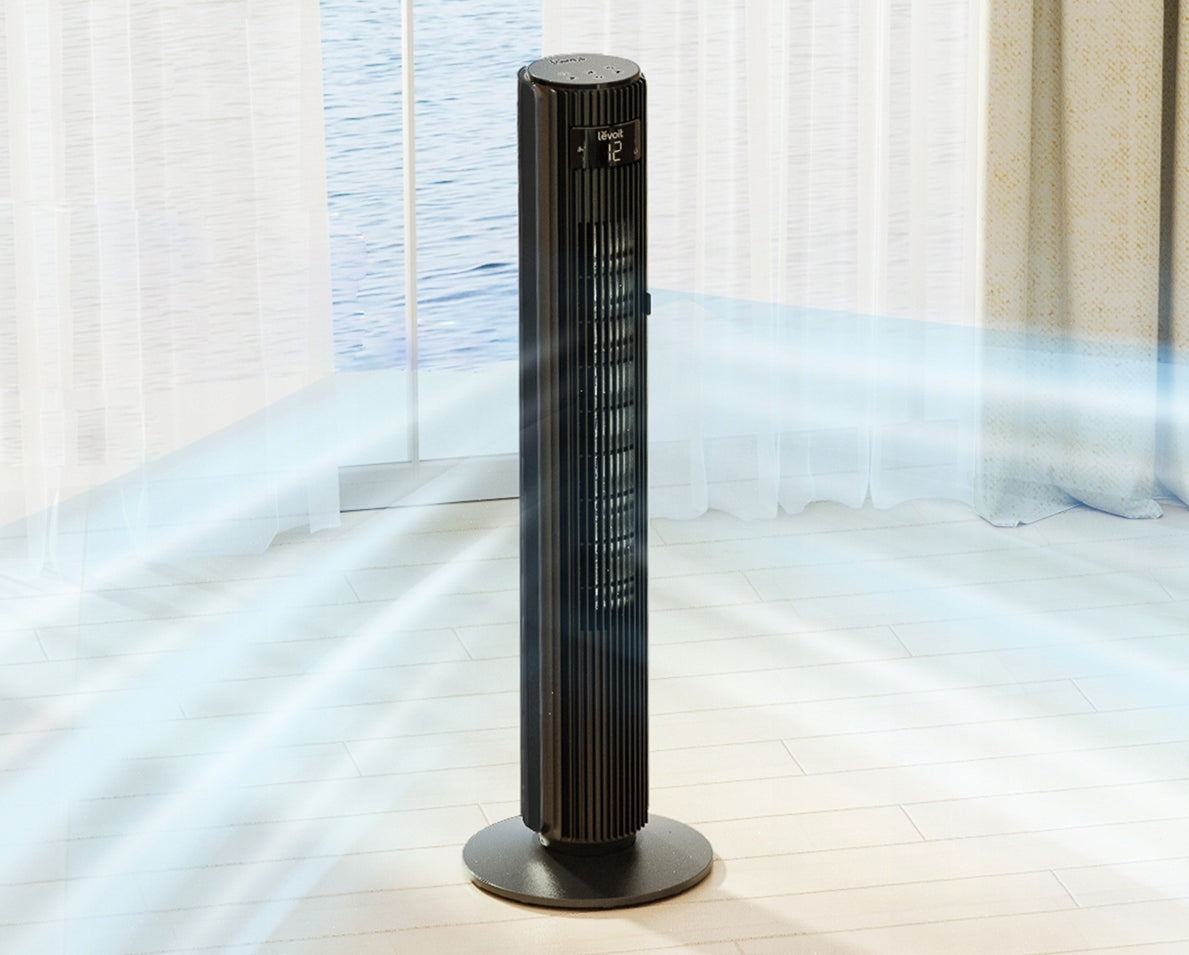 Column fan Levoit TempSense 42 DC PRO floor standing fan Functions height adjustment timer other