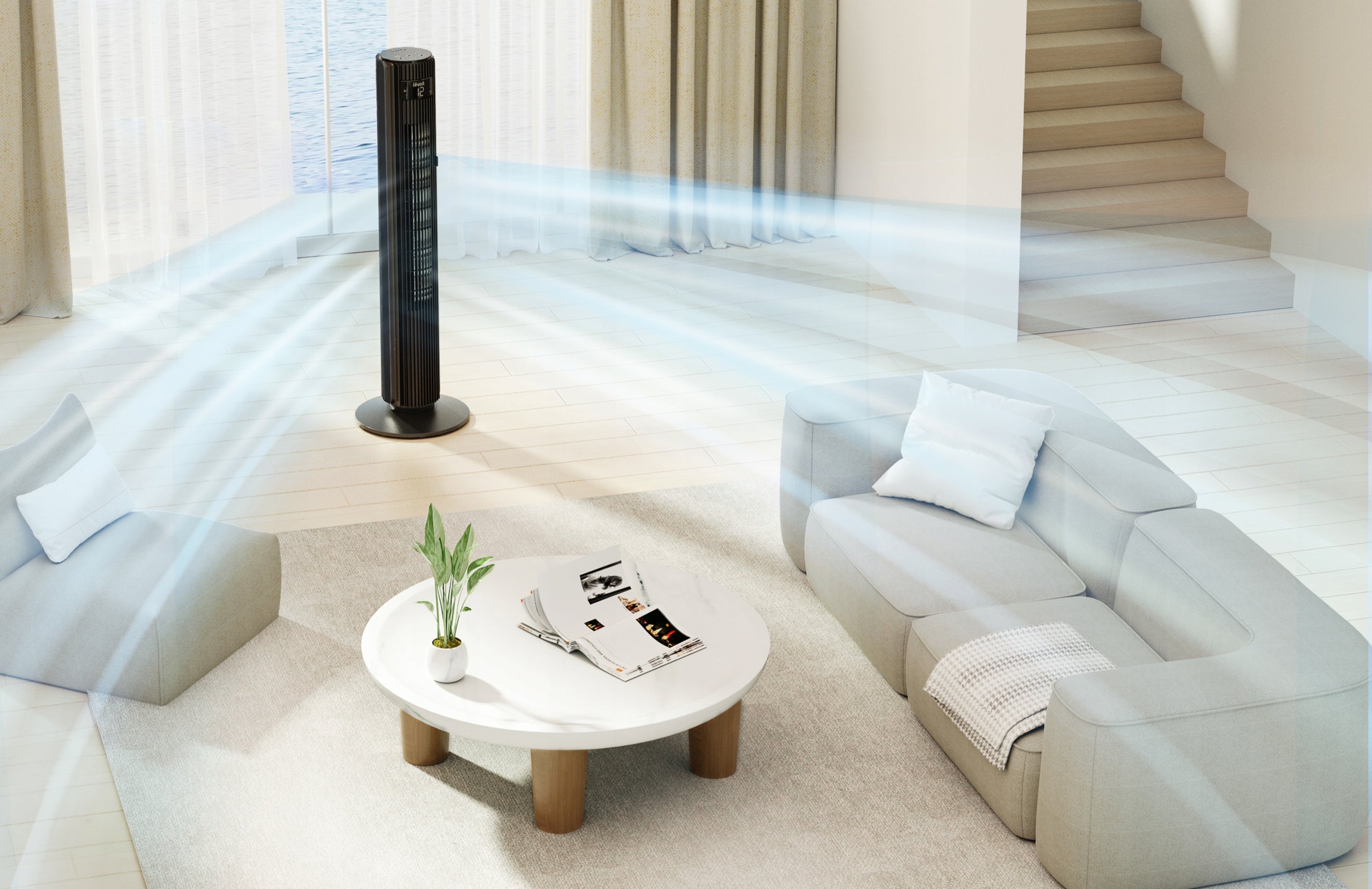 Column fan Levoit TempSense 42 DC PRO floor standing fan Model TempSense 42 DC Tower Fan