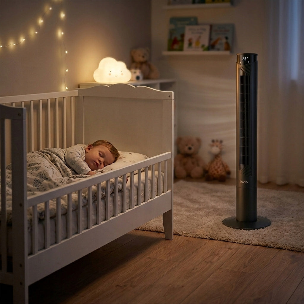 Column fan floor standing fan PILOT BLACK XXL 118cm quiet Manufacturer code Wentylator kolumnowy stojący LVTF101N24C