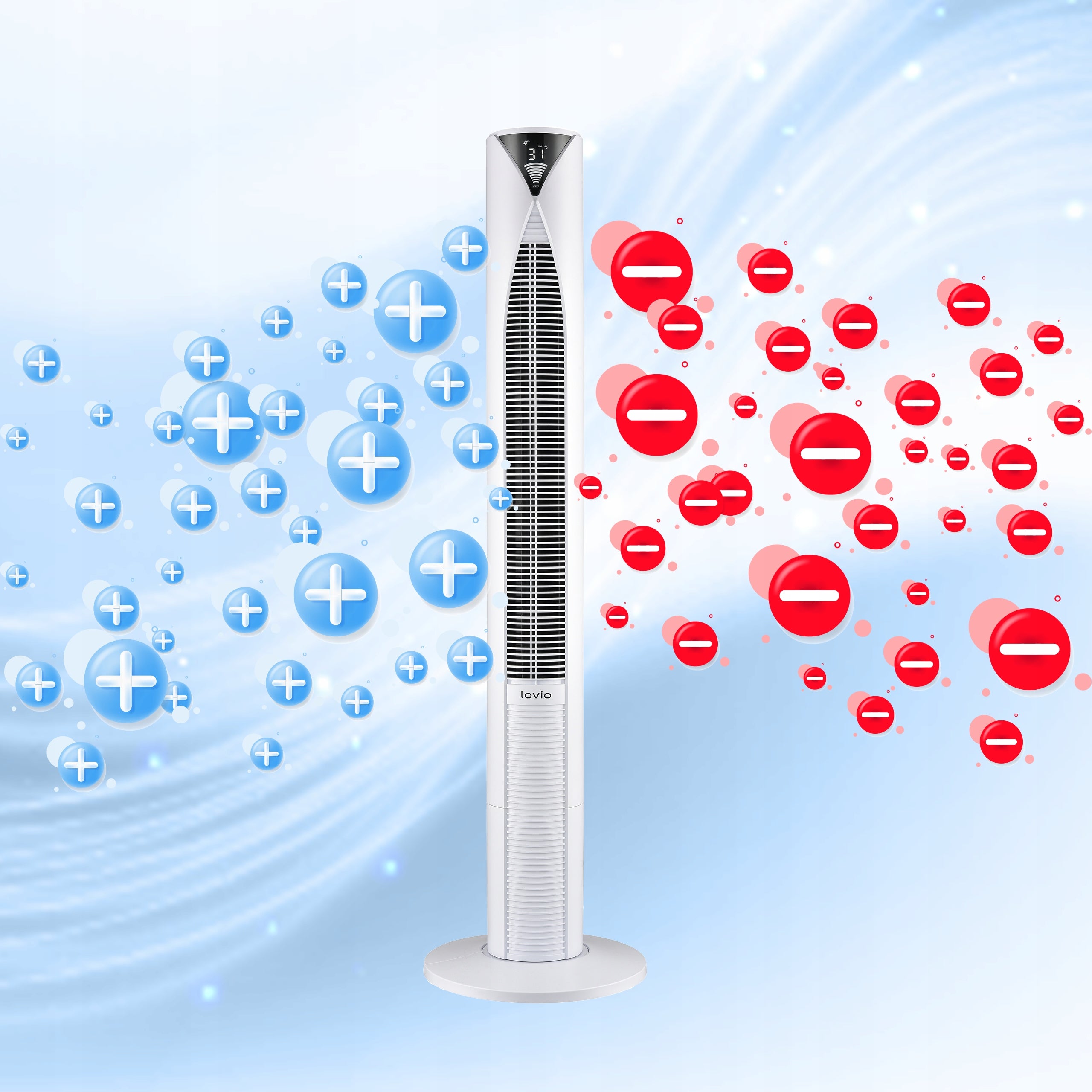 Column fan floor standing fan PILOT IONIZATION WiFi 118 cm Packaging status original