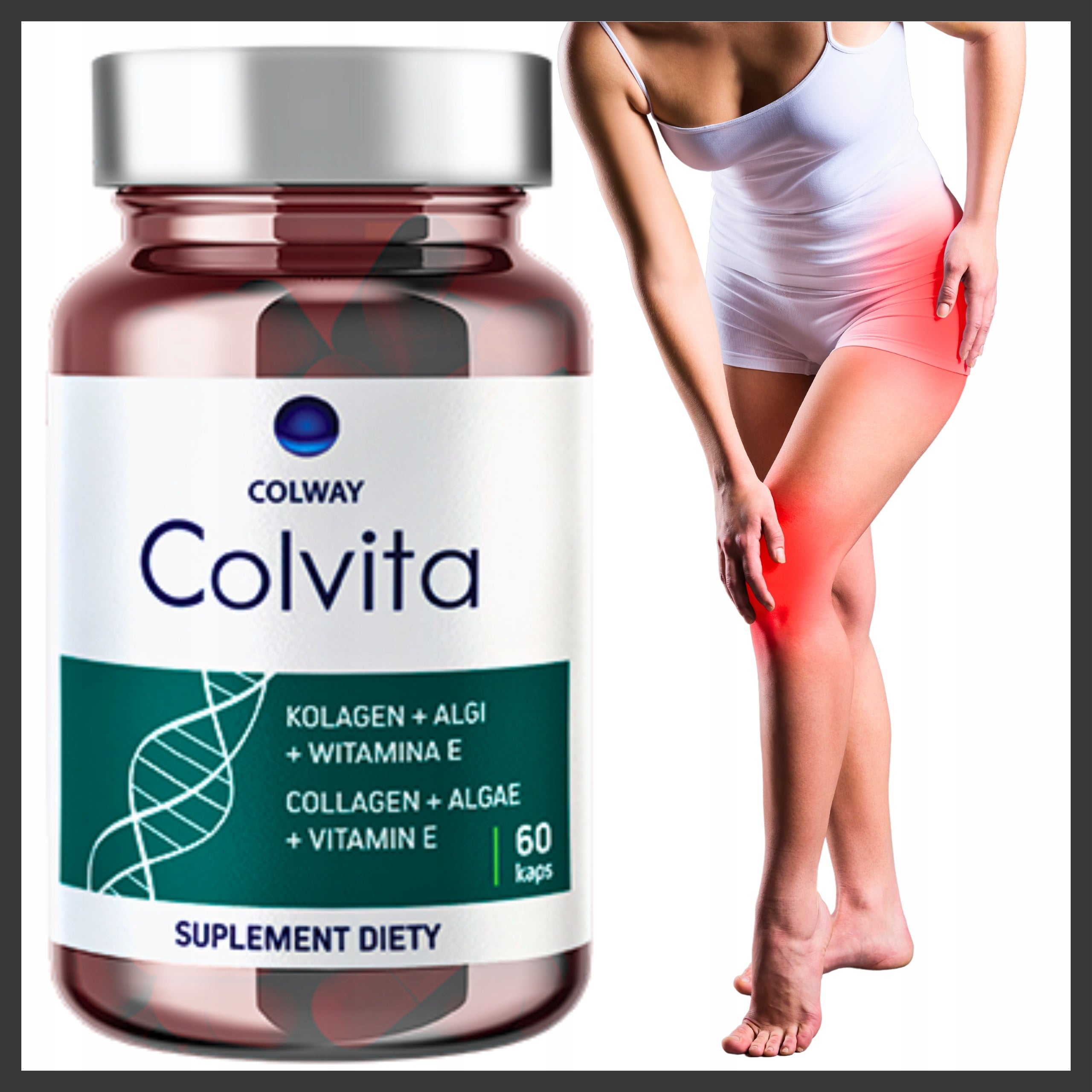 Colvita Colway 60Kaps Collagen Algae Wit E For Joints Skin Hair Nails Manufacturer code Kolagen Colvita Colway Rybi