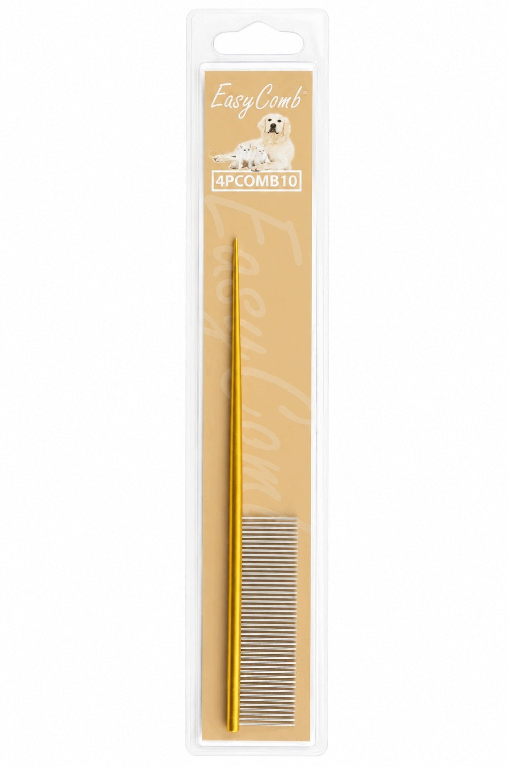 Comb with skewer aluminum handle needle length 2cm spacing 1mm, gold Manufacturer code 4PCOMB10-SZ1_GOLD