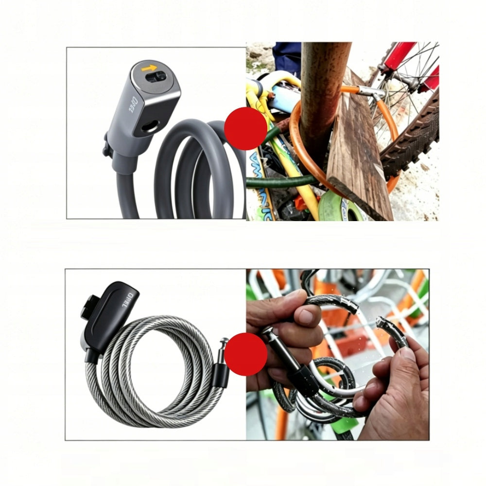 Combination Bicycle Lock Anti-Theft Durable & Safe Bike Lock Grey Model JTS-K